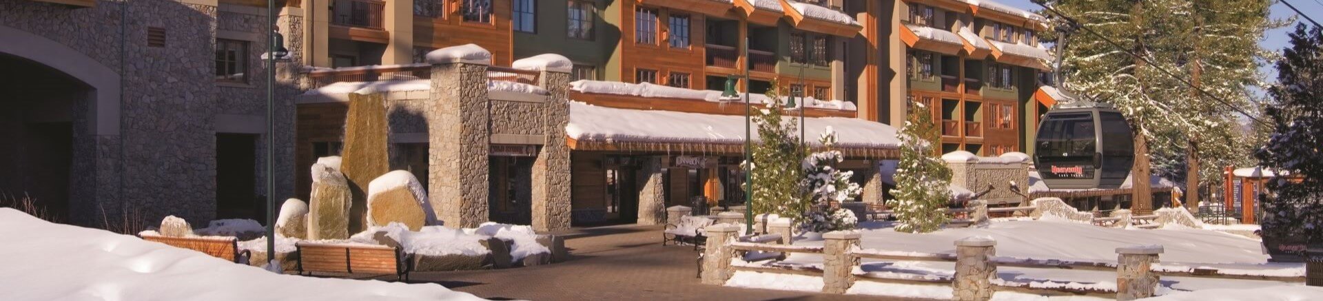Gondola view near Marriott Grand Residence Club in Lake Tahoe during winter